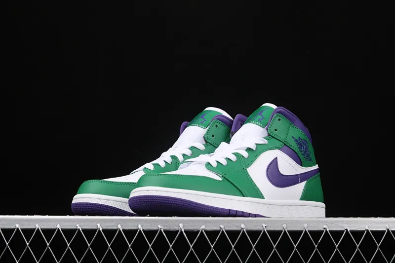 All Categories Air Jordan Jordan Series Basketball Shoes Air Jordan 1 Mid Air Jordan 1 Mid "Hulk" AJ1 Joe 1 Hulk White Purple Green Mid-top Classic Retro Cultural Leisure Sports Basketball Shoes 554724-300
